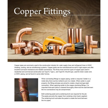 Everflow Straight Copper Coupling Fitting with Dimple Tube Stop 1/2'' CCCP0012
